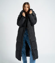 Load image into Gallery viewer, BLACK MAXI PUFFER COAT