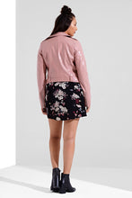 Load image into Gallery viewer, High Shine Cropped Biker Jacket in Pink & Black