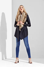 Load image into Gallery viewer, Faux Leather Long Biker Jacket