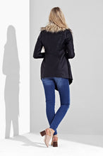 Load image into Gallery viewer, Faux Leather Long Biker Jacket