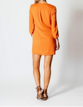 Load image into Gallery viewer, Embroidered Orange Tunic Dress