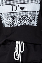 Load image into Gallery viewer, D'or Sweatshirt and Joggers Lounge Set in Black