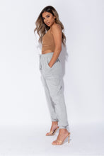 Load image into Gallery viewer, Grey Tie Waist Oversized Joggers