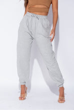 Load image into Gallery viewer, Grey Tie Waist Oversized Joggers