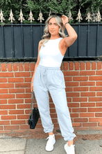 Load image into Gallery viewer, Grey Tie Waist Oversized Joggers