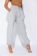 Load image into Gallery viewer, Grey Tie Waist Oversized Joggers