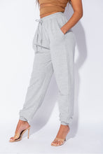 Load image into Gallery viewer, Grey Tie Waist Oversized Joggers