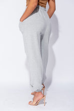 Load image into Gallery viewer, Grey Tie Waist Oversized Joggers