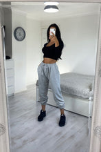Load image into Gallery viewer, Grey Tie Waist Oversized Joggers