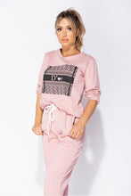 Load image into Gallery viewer, D'or Logo Print Sweatshirt and Joggers Lounge Set in Pink/Rose