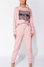 Load image into Gallery viewer, D'or Logo Print Sweatshirt and Joggers Lounge Set in Pink/Rose
