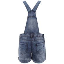Load image into Gallery viewer, Emily Denim Stone Wash Shorts Dungarees