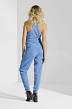 Load image into Gallery viewer, Denim Strap Jumpsuit with Belt