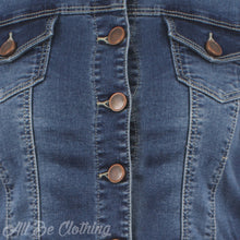 Load image into Gallery viewer, Cropped Stretch Dark Denim Cotton Blend Jacket