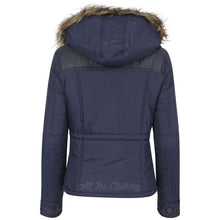 Load image into Gallery viewer, Hooded Blue Showerproof Coat With Toggle Fastening