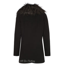 Load image into Gallery viewer, Faux Fur Collar Hip Length Coat