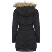 Load image into Gallery viewer, Faux Fur Hooded Long Winter Padded Coat