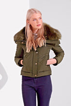Load image into Gallery viewer, Miley Short Padded Jacket Khaki