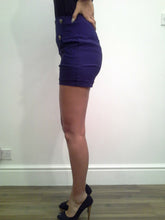 Load image into Gallery viewer, High Waist Zip Front Stretch Military Shorts