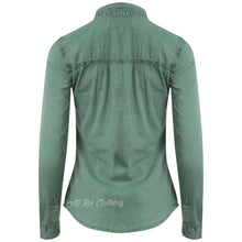 Load image into Gallery viewer, Long Sleeve Semi Fitted Denim Shirt