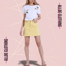 Load image into Gallery viewer, Denim Skirt In Yellow