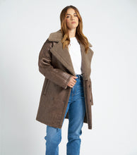 Load image into Gallery viewer, CHOCOLATE MID LENGTH BONDED COAT
