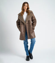 Load image into Gallery viewer, CHOCOLATE MID LENGTH BONDED COAT
