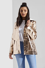 Load image into Gallery viewer, Gold Festival Rain Coat Mac
