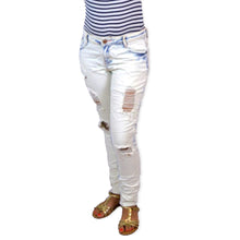 Load image into Gallery viewer, Stone Wash Denim Boyfriend Jeans Skinny fF
