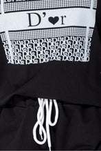 Load image into Gallery viewer, D&#39;or Sweatshirt and Joggers Lounge Set in Black
