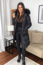 Load image into Gallery viewer, Jonsson Hooded Black Parka Jacket
