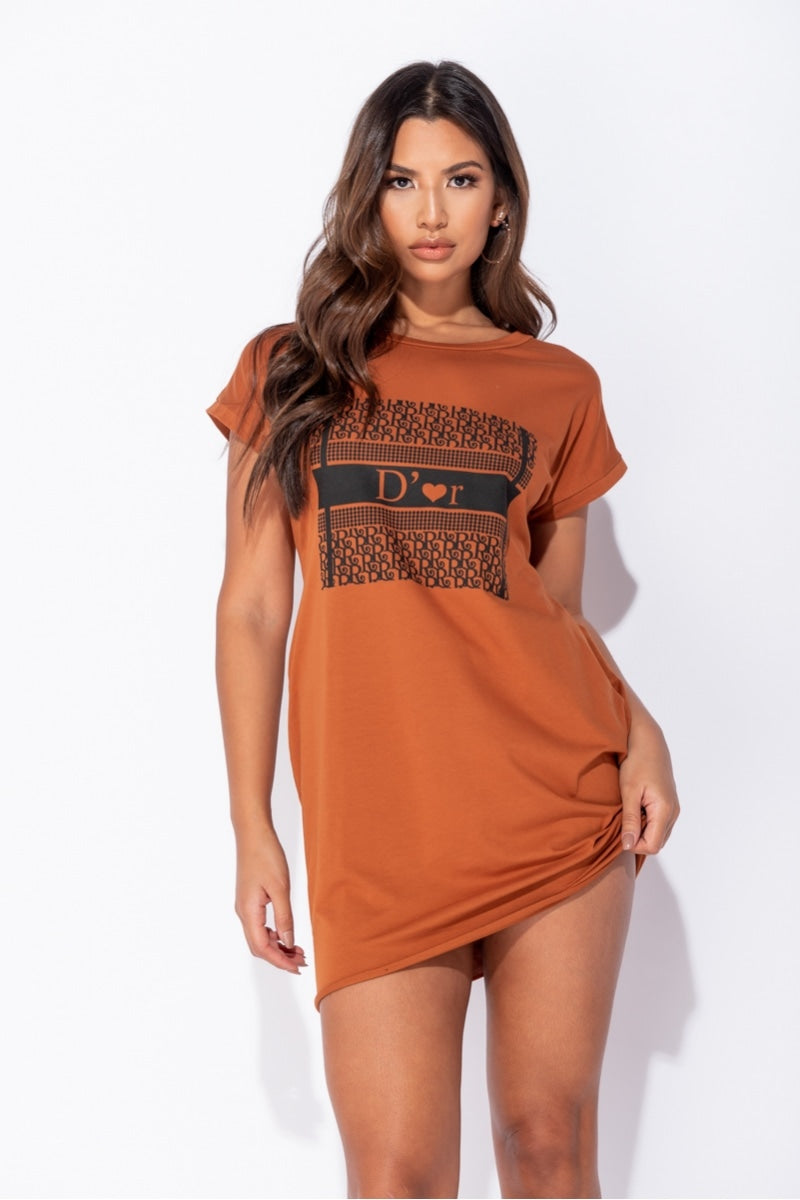D'or Graphic T-shirt Dress