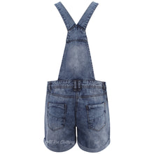 Load image into Gallery viewer, Emily Denim Stone Wash Shorts Dungarees
