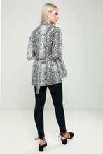 Load image into Gallery viewer, Snake Print Blazer/Jacket With Belt
