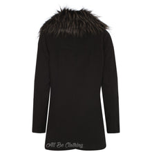 Load image into Gallery viewer, Faux Fur Collar Hip Length Coat
